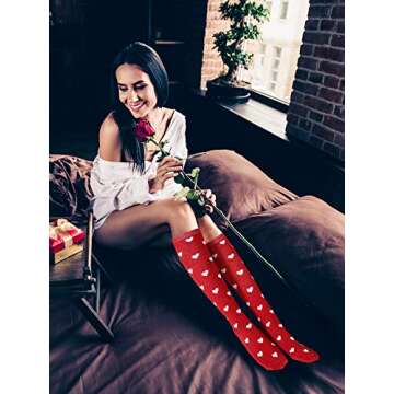 Shop Heart Knee Socks for Valentine’s Day Fashion