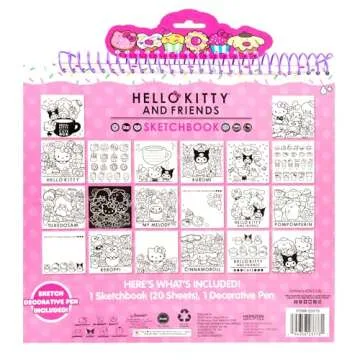 Hello Kitty And Friends Café Sketchbook, 20-Page Hello Kitty Notebook & Hello Kitty Pen, Cute School Supplies, Coloring Book, Hello Kitty School Supplies, Kawaii School Supplies, Sanrio Stationery