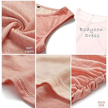 BTFBM Women 2025 Summer Sleeveless Tank Dresses Crew Neck Slim Fit Short Casual Ruched Bodycon Party Club Mini Dress(106Stripe, Small)