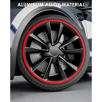 EVOOOR Automotive Alloy Wheel Rim Protector - Covering The Entire Rim of The Wheel hub - Strips for ...