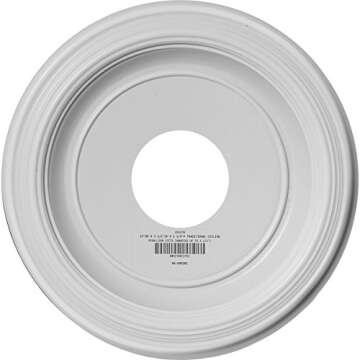 Ekena Millwork 13"OD x 3 1/2"ID x 1 1/4"P Traditional Thermoformed PVC Ceiling Medallion (Fits Canopies up to 7 1/2")