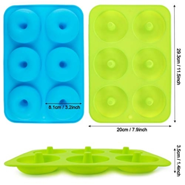 BAKHUK NonStick Silicone Donut Pan - Bake 6 Perfect Donuts