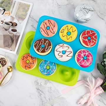 BAKHUK NonStick Silicone Donut Pan - Bake 6 Perfect Donuts