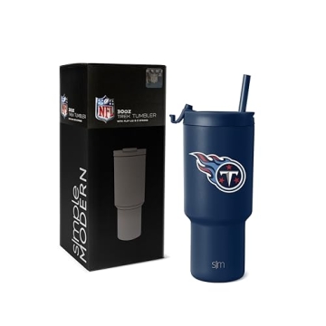 Simple Modern Officially Licensed NFL Tennessee Titans 30 oz Tumbler with Flip Lid and Straws | Insu...