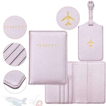 Chic Passport Holder and Luggage Tag Set for Travelers