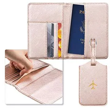 Chic Passport Holder and Luggage Tag Set for Travelers