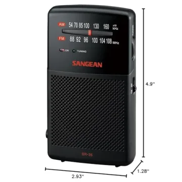 Sangean SR-35 AM/FM Foldable Pocket Radio - Exceptional Sound