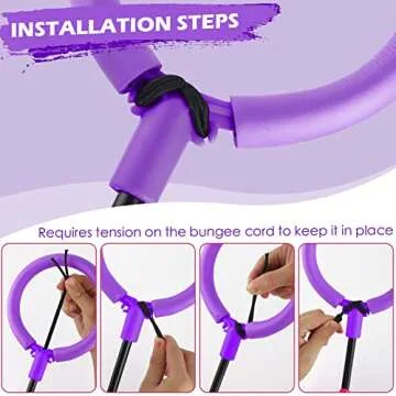 GleeGlow Ankle Skip Ball for Kids, Foldable Skip it with Colorful Flash Wheel, Outside Toys for Kids, Gift for Girls & Boys Age 5 6 7 8 9 10 Years Old (Purple)