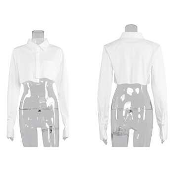 MISSACTIVER Women’s Stylish Long Sleeve Crop Shirt