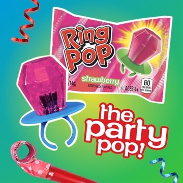 Ring Pop Bulk Lollipop Party Pack – 50 Assorted Flavors