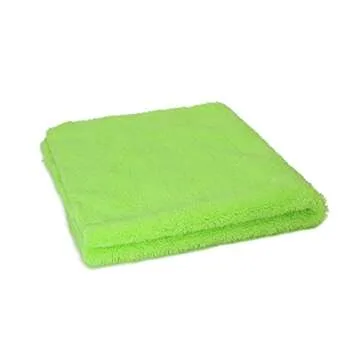 [Elite] Edgeless Two-Pile Microfiber Detailing Towel (16"x16") Green - 10 Pack | All-Purpose Detail ...
