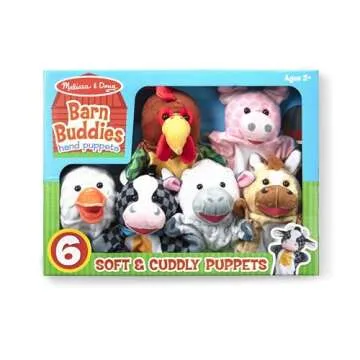 Melissa & Doug Barn Buddies Hand Puppets Set of 6