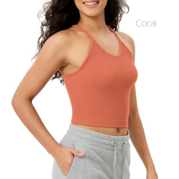 Stylish ODODOS Women's Crop Camisole 3-Pack for Everyday Wear