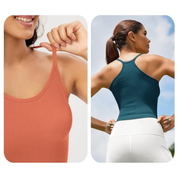 Stylish ODODOS Women's Crop Camisole 3-Pack for Everyday Wear