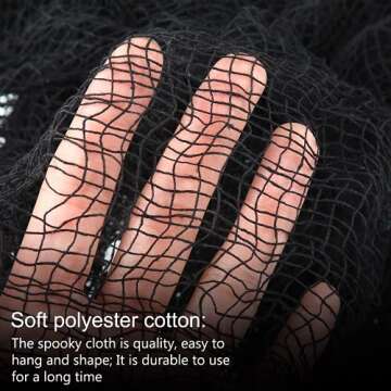 Yobbai 6 Pack Halloween Black Creepy Cloth - Halloween Decorations Clearance - 30X72 Inch Spooky Fabric Cloth for Haunted House - Creepy and Spooky Halloween Decorations for Party Outdoor Or Indoor