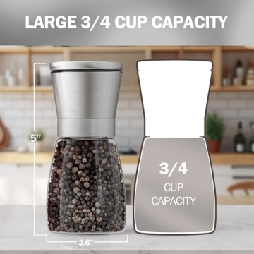 Premium Stainless Steel Salt and Pepper Grinder Set