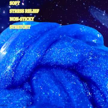 24 Pack Blue Galaxy Star Slime,Party Favor for Kids Girls & Boys,Non Sticky, Stress & Anxiety Relief...