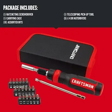 Craftsman Ratcheting Screwdriver Set with 26 Interchangeable Bits