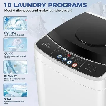 Nictemaw Compact 15.6Lbs Portable Laundry Machine