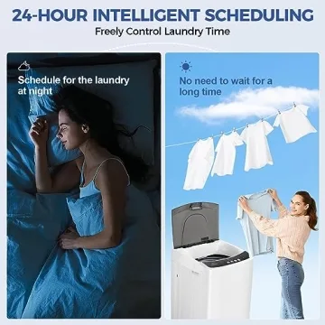 Nictemaw Compact 15.6Lbs Portable Laundry Machine