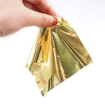Gwybkq 400 Pieces Gold Leaf Sheets for DIY Arts Decoration