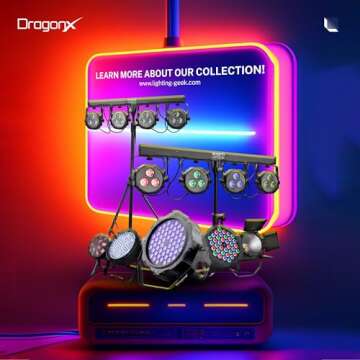 DragonX DJ Light Stand with Wireless Footpedal and Par Cans