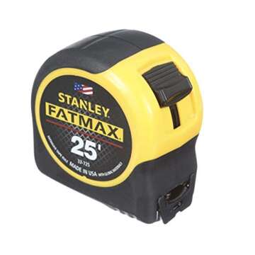 Durable Stanley FatMax 25 ft Tape Measure for Accurate Measuring
