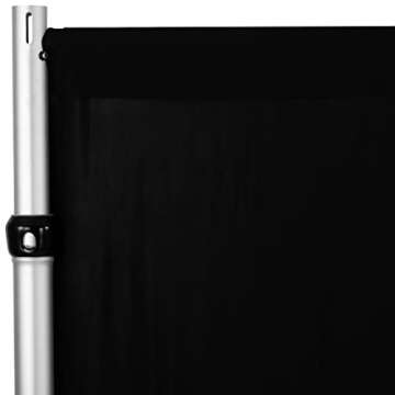 CVL 14Ft Spandex 4-Way Stretch Drape Curtain - Black