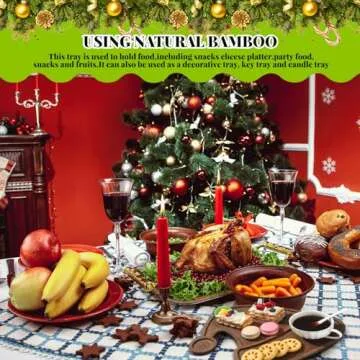 Maxcheck Christmas Serving Tray for Holiday Celebrations