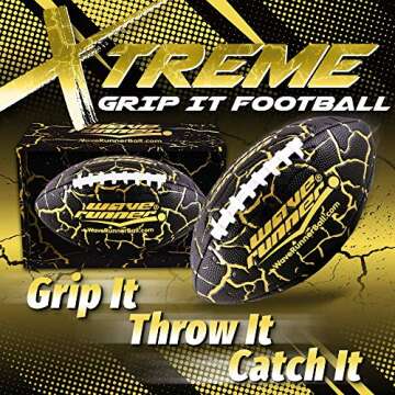 Wave Runner Grip It Waterproof Junior Size Football, 9.25 Size, Durable & Double Laced, Perfect for ...