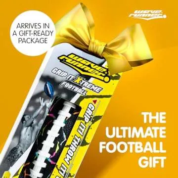Wave Runner Grip It Waterproof Junior Size Football, 9.25 Size, Durable & Double Laced, Perfect for Beach Accessories, Kids Games, Pool Toys, Outdoor Games, All-Weather Indoor & Outdoor Play