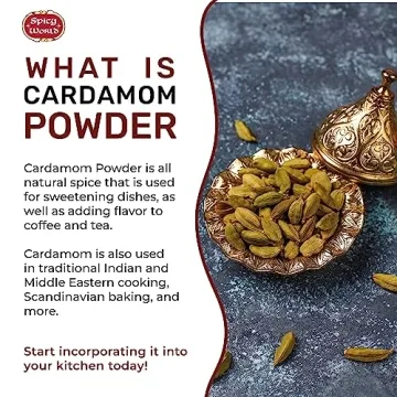 Spicy World Ground Cardamom Powder 3.5 Ounce Bag