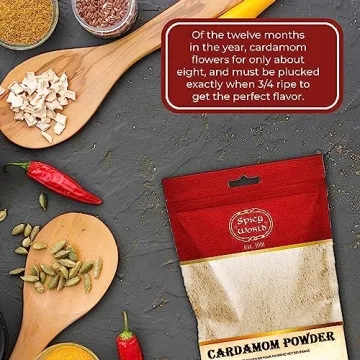 Spicy World Ground Cardamom Powder 3.5 Ounce Bag