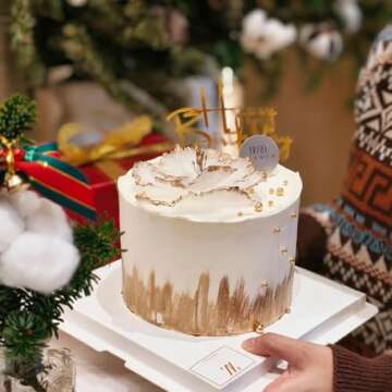 Gold Sprinkles for Cake Decorating, 4 Sizes Pearl Sprinkles Mix 7.7Oz for Cake Cupcake Ice Cream Donuts Cookie Baking Toppings