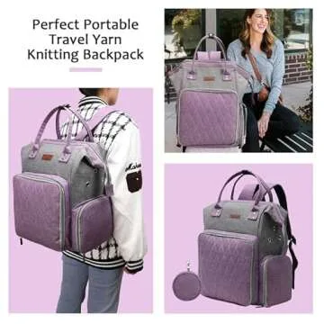 KOKNIT Crochet & Knitting Bag - Large Capacity Organizer