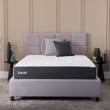 LUCID 10 Inch Memory Foam Mattress - Comfort & Support