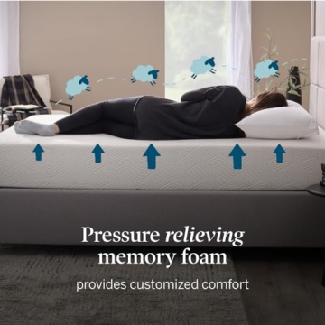 LUCID 10 Inch Memory Foam Mattress - Comfort & Support