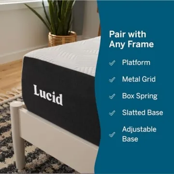LUCID 10 Inch Memory Foam Mattress - Comfort & Support