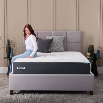 LUCID 10 Inch Memory Foam Mattress - Comfort & Support