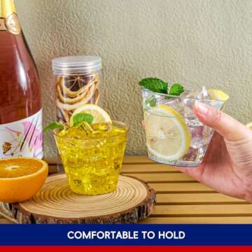 JOLLY CHEF 100 Pack 9 oz Plastic Cups, Disposable Party Cups in Assorted Colors, Plastic Glasses with 4 Colors Perfect for Wedding, Thanksgiving Day, Christmas