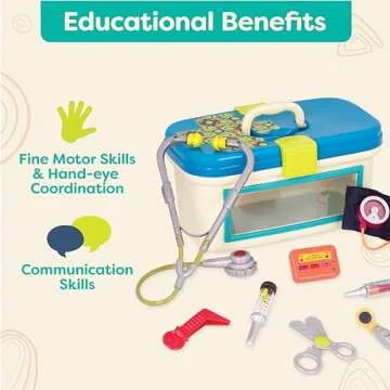 B. toys Doctor Play Set for Kids - 10 Realistic Tools