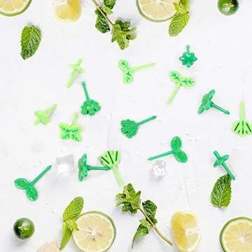 DREMISI 16Pcs Mini Leaf Food Picks for Kids, Cute Bento Box Accessories, Safe, Practical, and Decorative