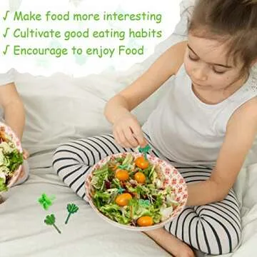 DREMISI 16Pcs Mini Leaf Food Picks for Kids, Cute Bento Box Accessories, Safe, Practical, and Decorative