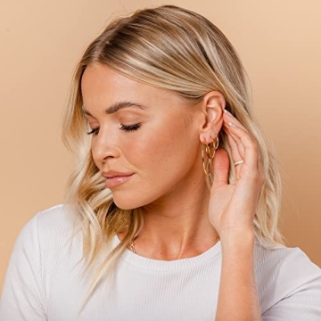 PAVOI 14K Gold Hoop Earrings | Lightweight & Stylish