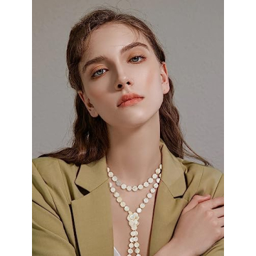 Firstmeet 60'' Long Wrap Statement Necklace for Women