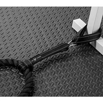 Eclipse Fitness Battle Rope Anchor Strap Kit | Heavy Duty Reinforced Nylon | Easy and Fast Setup | Stops Rope Damage | Stainless Steel Carabiner | Includes Exercise Guide