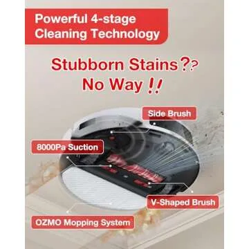 Yeedi C12 Robot Vacuum with 8000Pa Suction and Smart Features