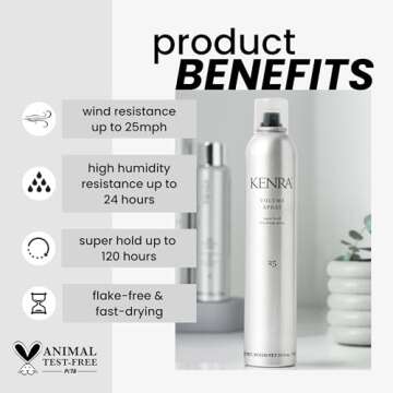 Kenra Volume Spray 25 50% | Super Hold Finishing & Styling Hairspray | Flake-free & Fast-drying | Wi...