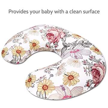 Floral Nursing Pillow Cover for Comfortable Feeding