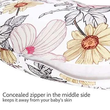 Floral Nursing Pillow Cover for Comfortable Feeding